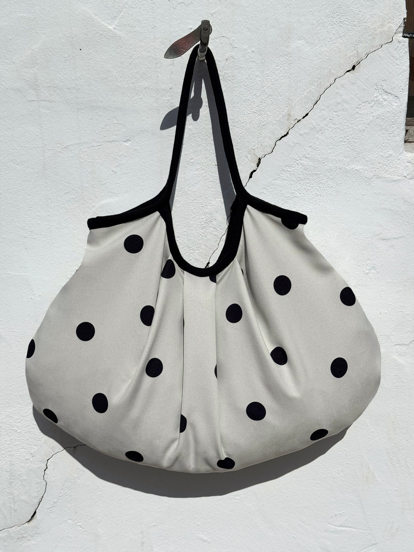 Bolso Grandma. Lunares en beige