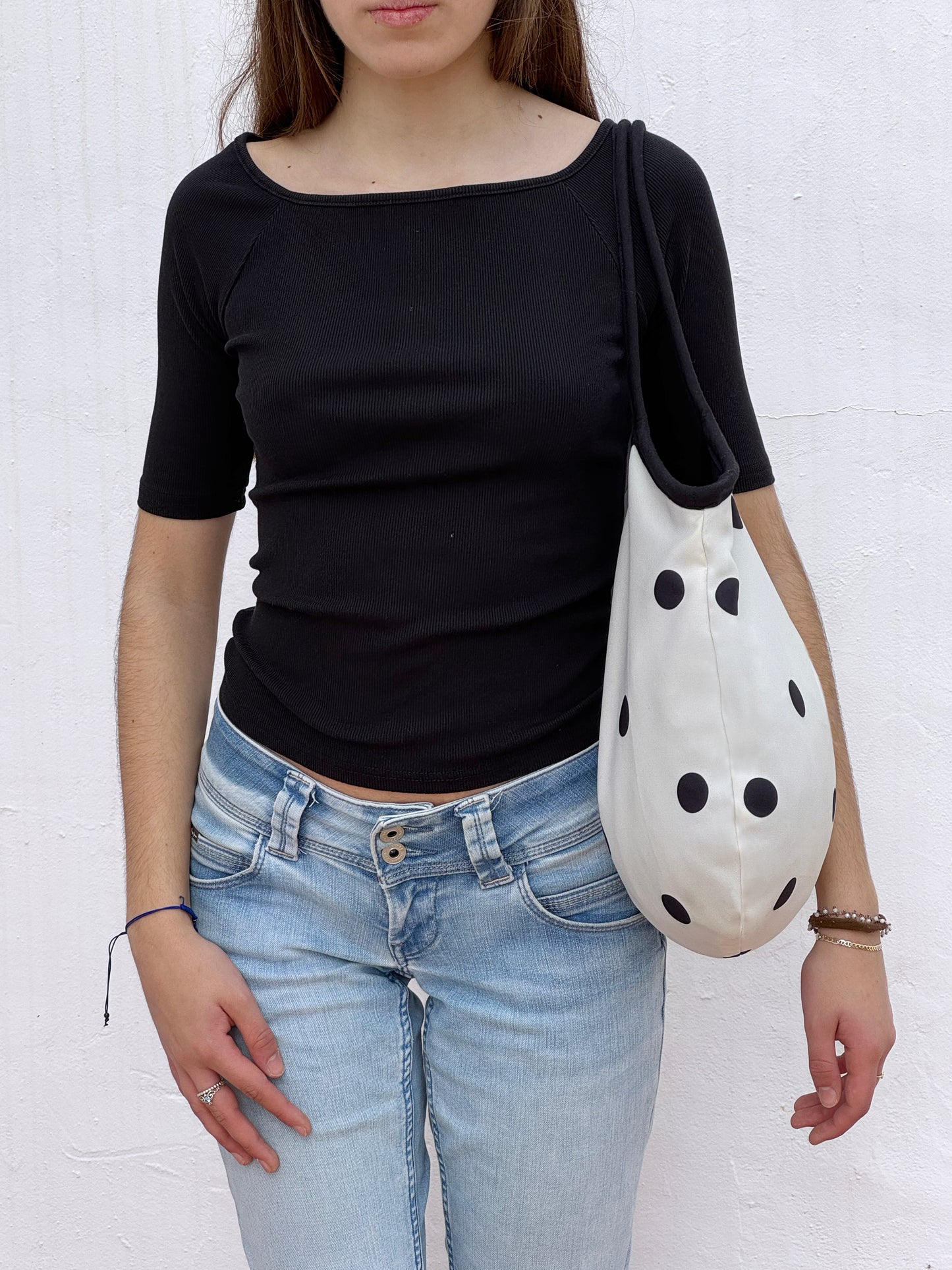 Bolso Grandma. Lunares en beige