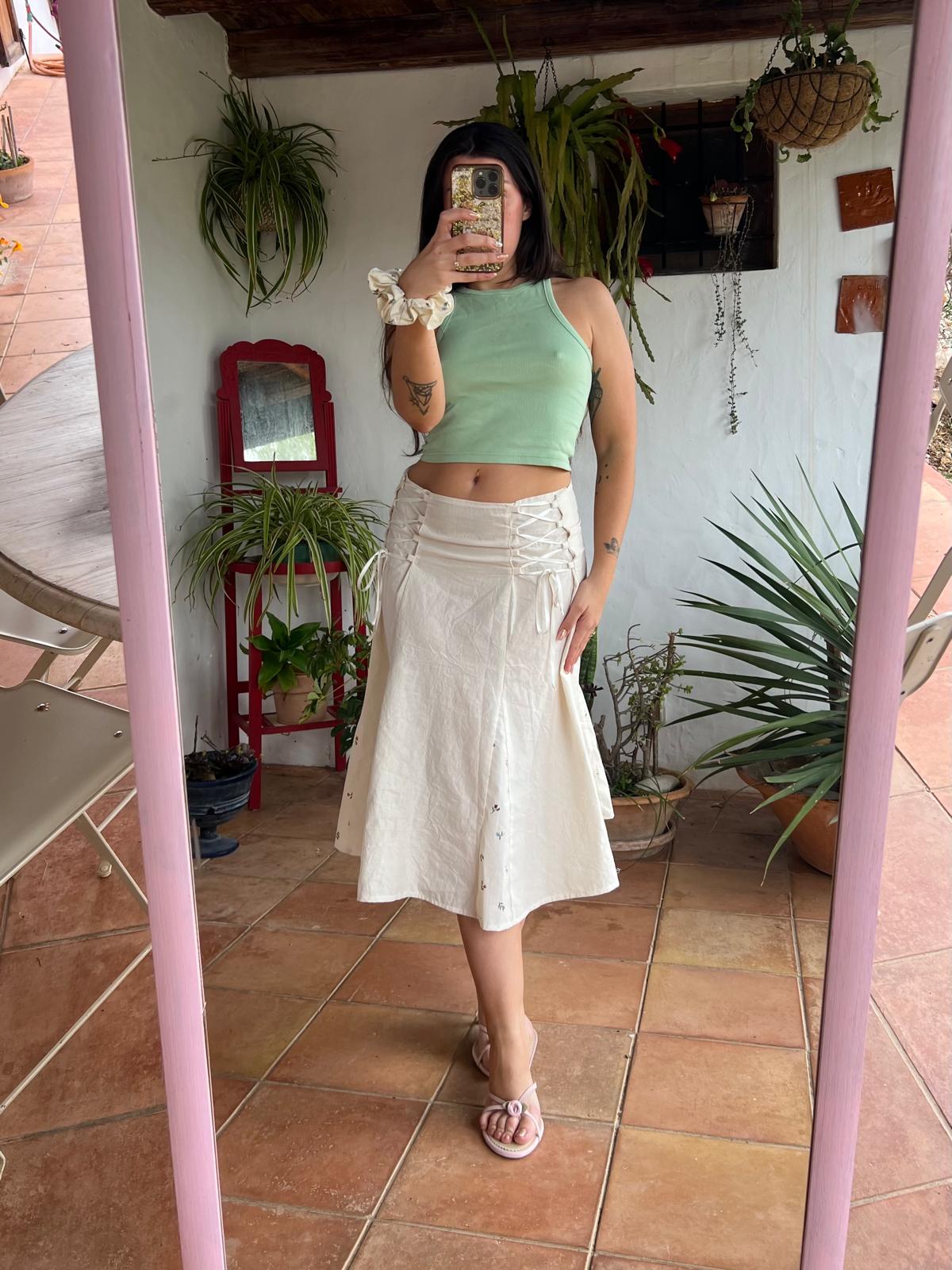 "Vainilla" midi skirt