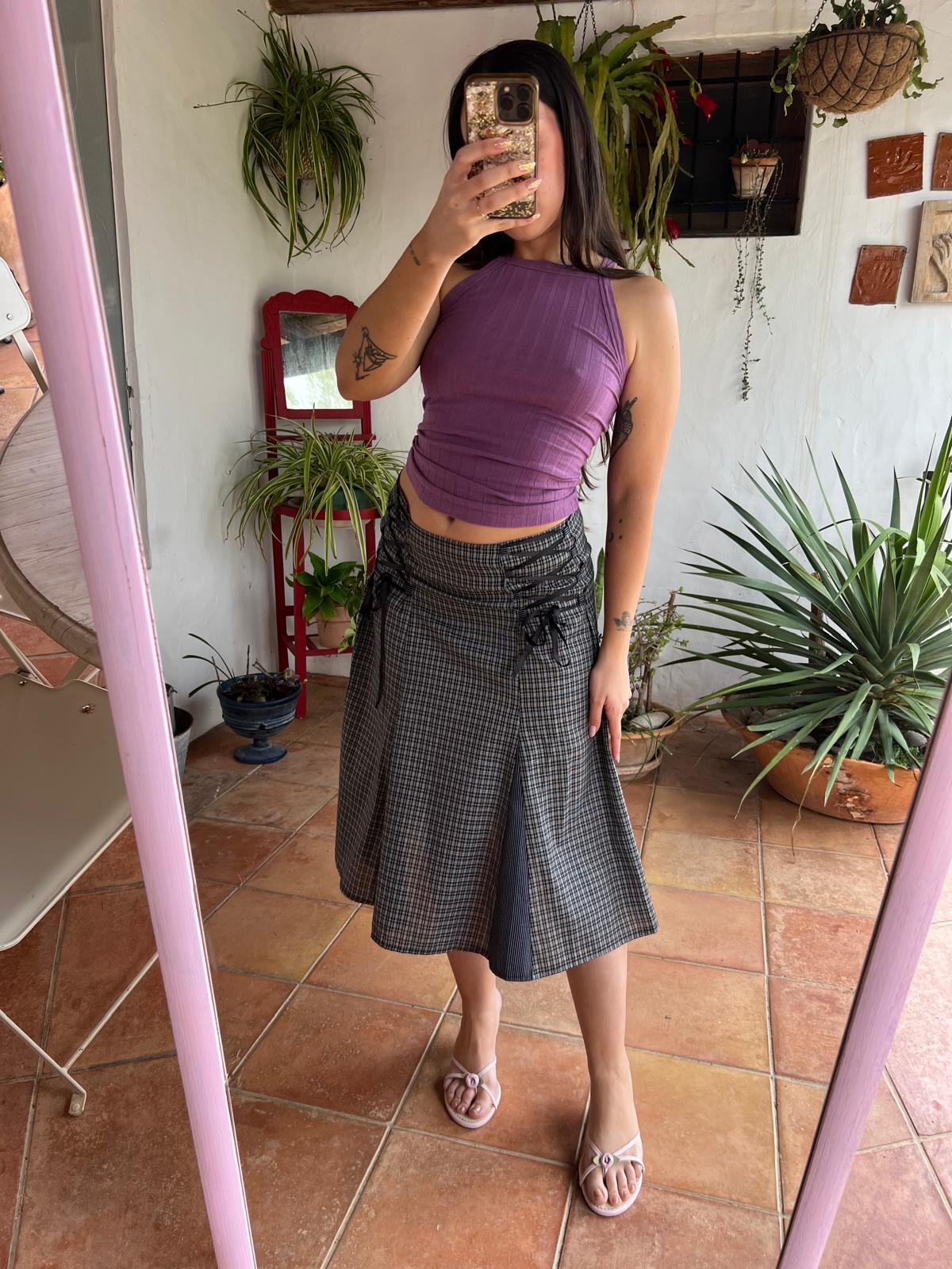 "Espresso" midi skirt