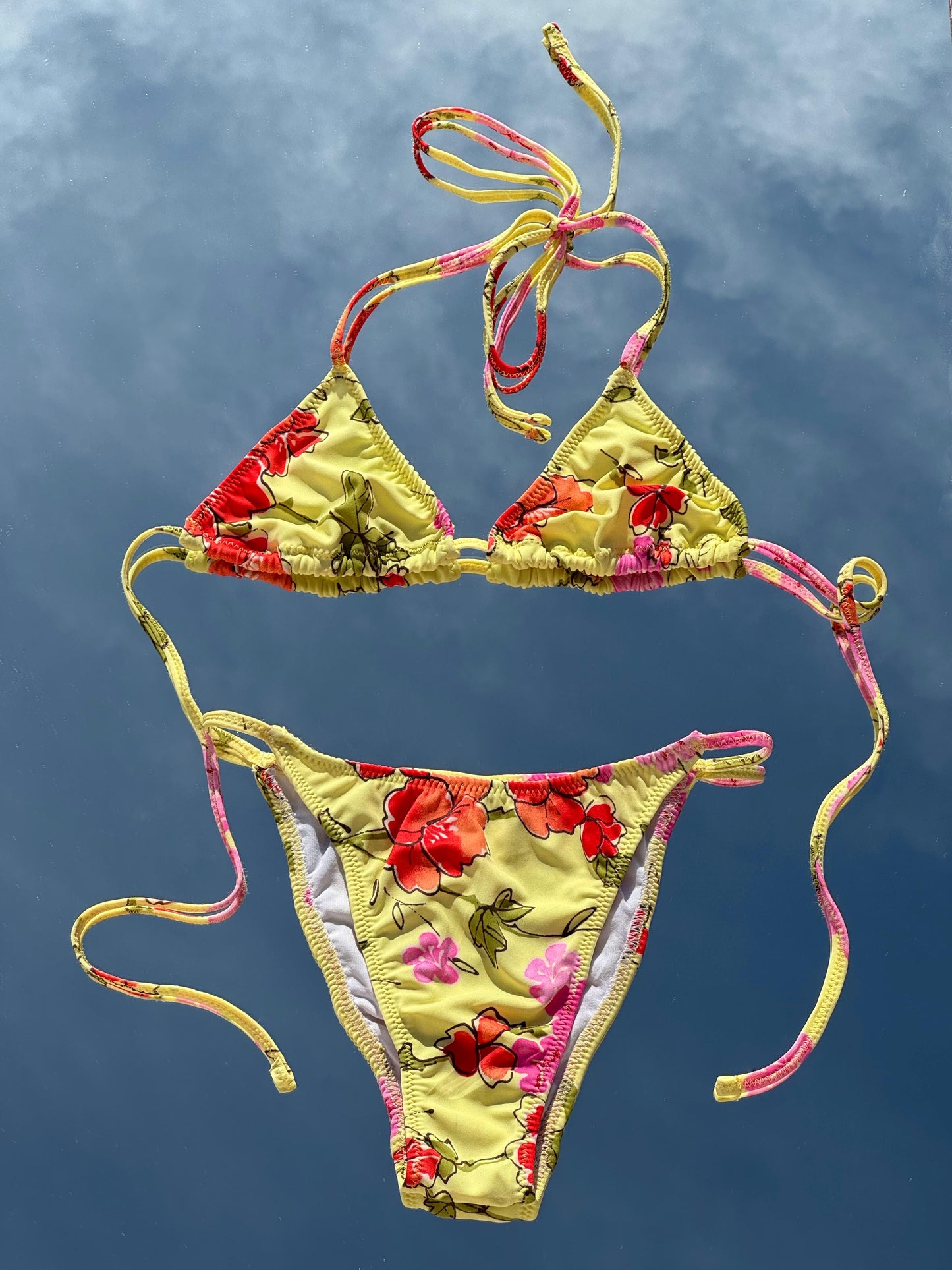 "Buttercream" Triangle bikini top